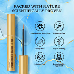 VieBeauti Lash Serum application step shows easy nightly routine for lashes.