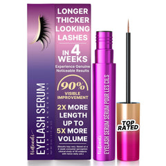 VieBeauti Lash Serum bottle close-up showing a nourishing formula for fuller, healthier-looking lashes.
