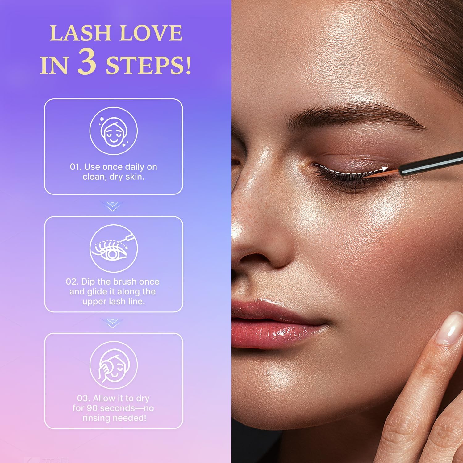 VieBeauti Lash Serum lifestyle shot demonstrates easy inclusion in everyday beauty rituals.