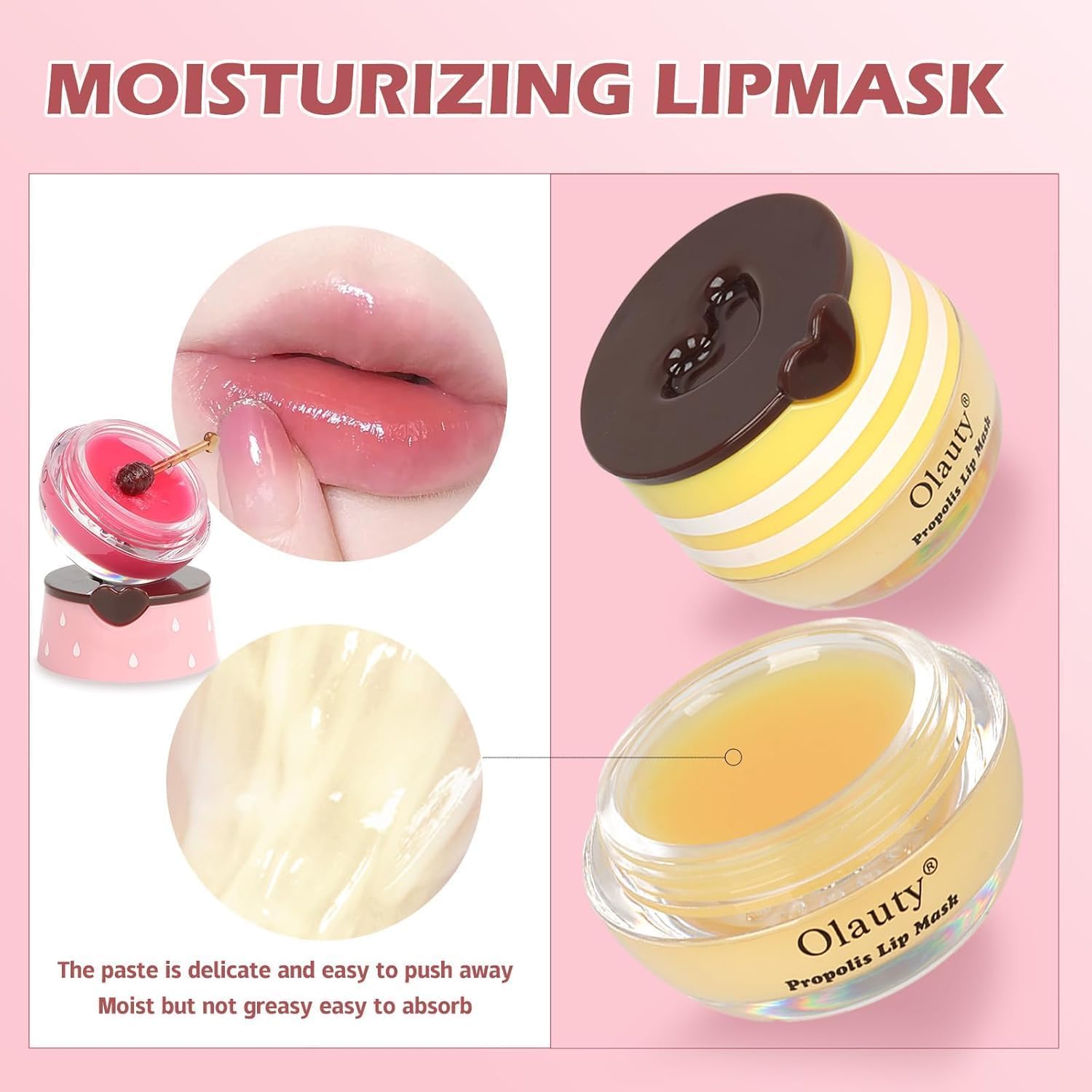 Vienflona Lip Balm Honey Pot with propolis and hyaluronic acid components.