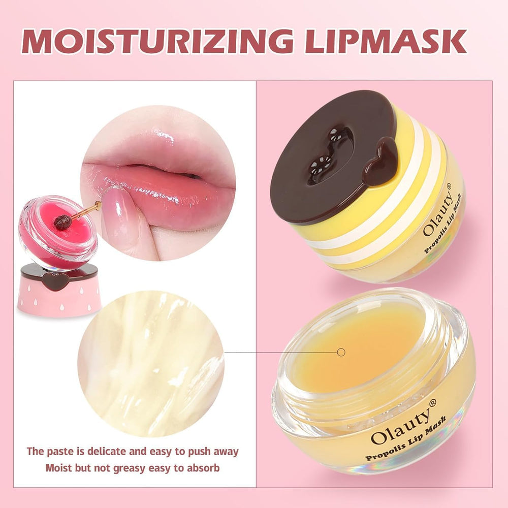 Vienflona Lip Balm Honey Pot with propolis and hyaluronic acid components.