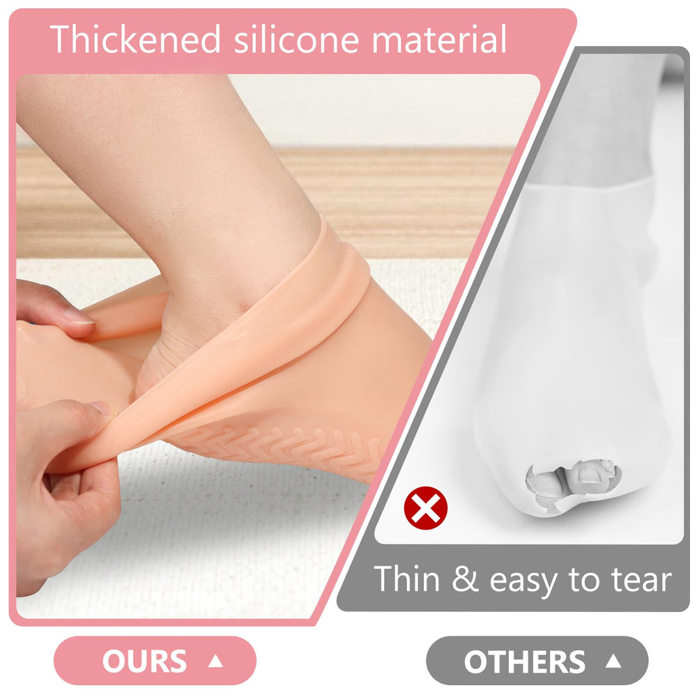Vigdit silicone moisturizing socks non slip bottom close up for secure grip