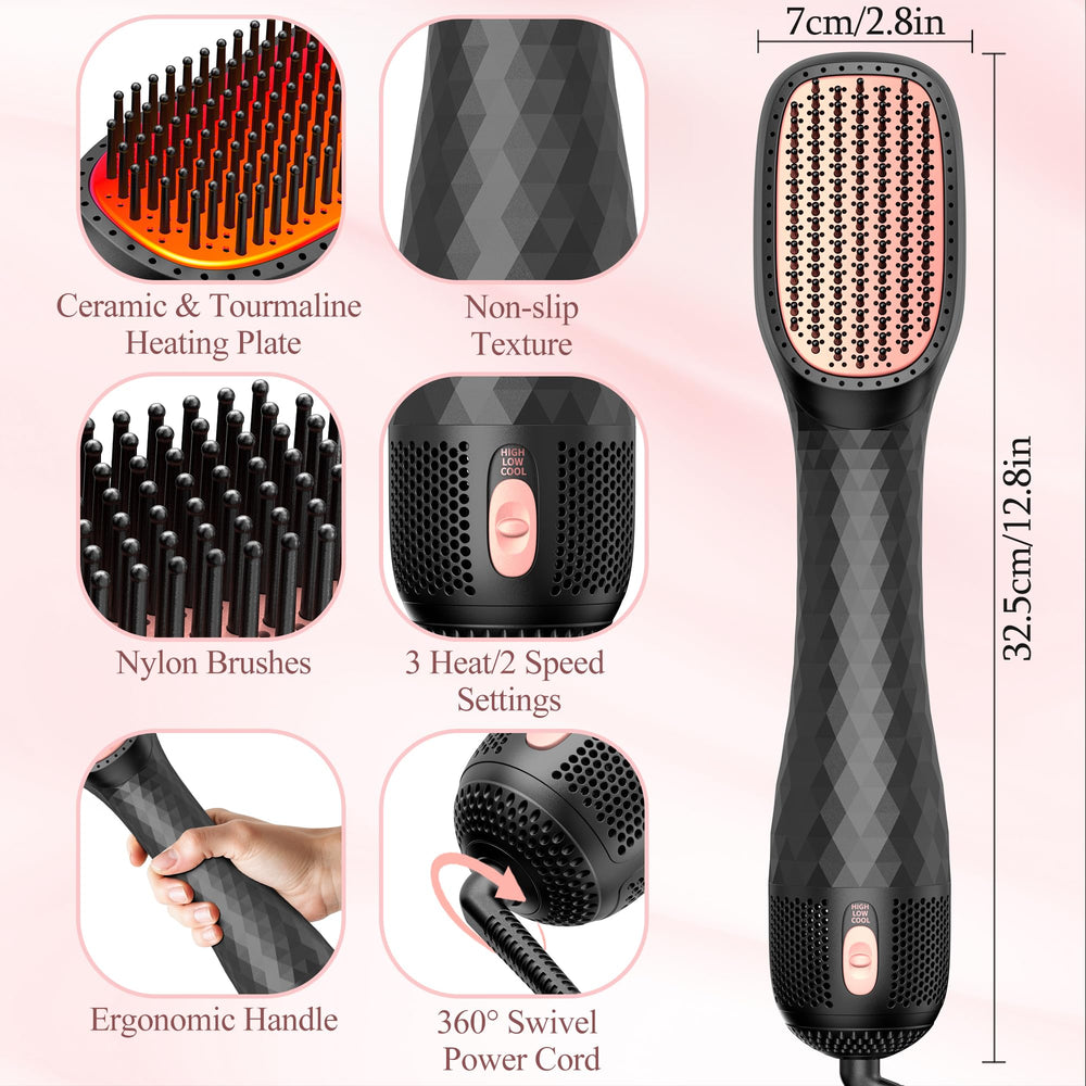 VIGNONY 3-in-1 ergonomic handle for comfortable grip during styling