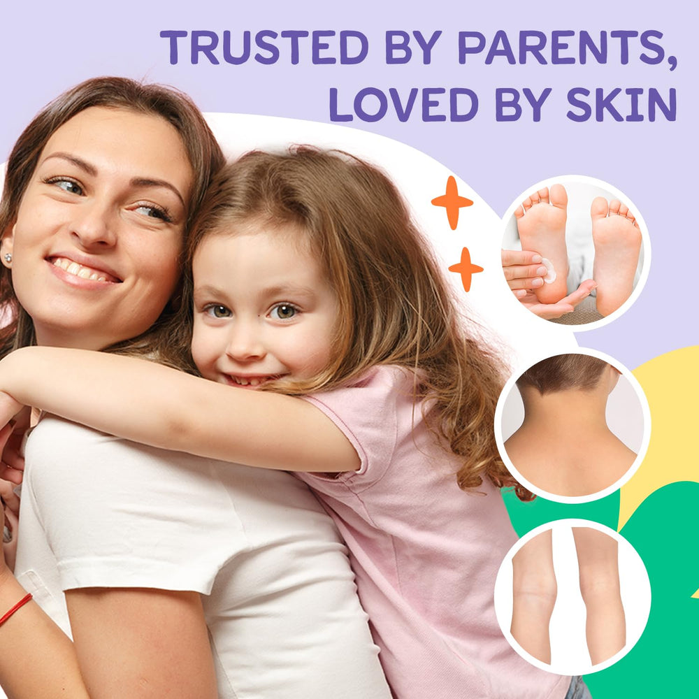 Vigority kids and babies massage hands depict gentle nighttime massage aid.