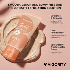 Vigority KP Bump Eraser scrub texture with gritty walnut shell exfoliants for gentle removal