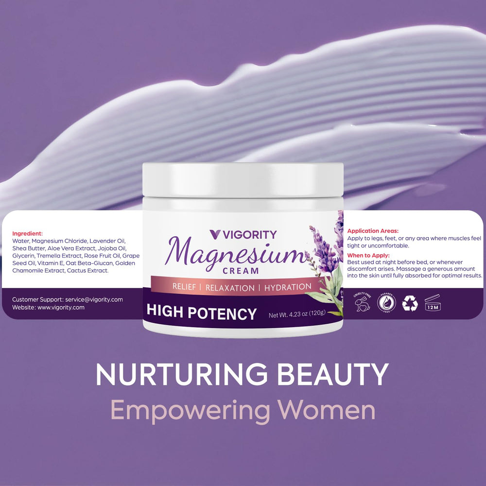 Vigority baby-soft skin is supported by a gentle magnesium formula.