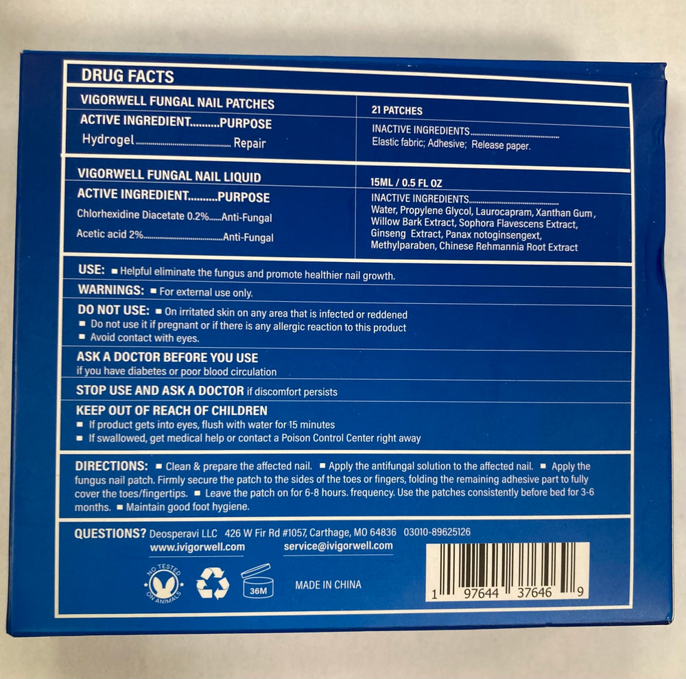 VigorWell 32-patches included image showcases comprehensive treatment kit