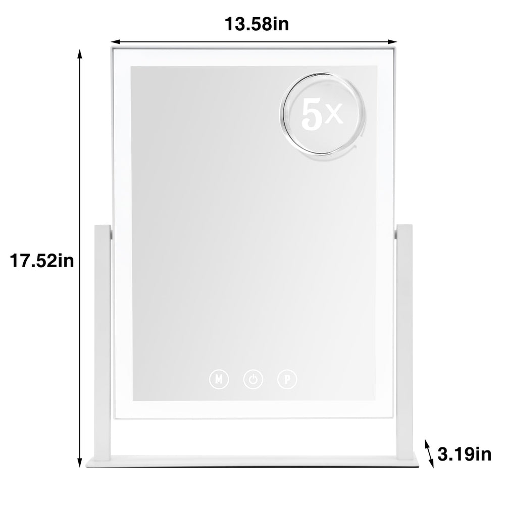 ViKert Lighted Makeup Mirror 5x magnification close-up helps you inspect details with precision.