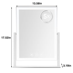 ViKert Lighted Makeup Mirror 5x magnification close-up helps you inspect details with precision.
