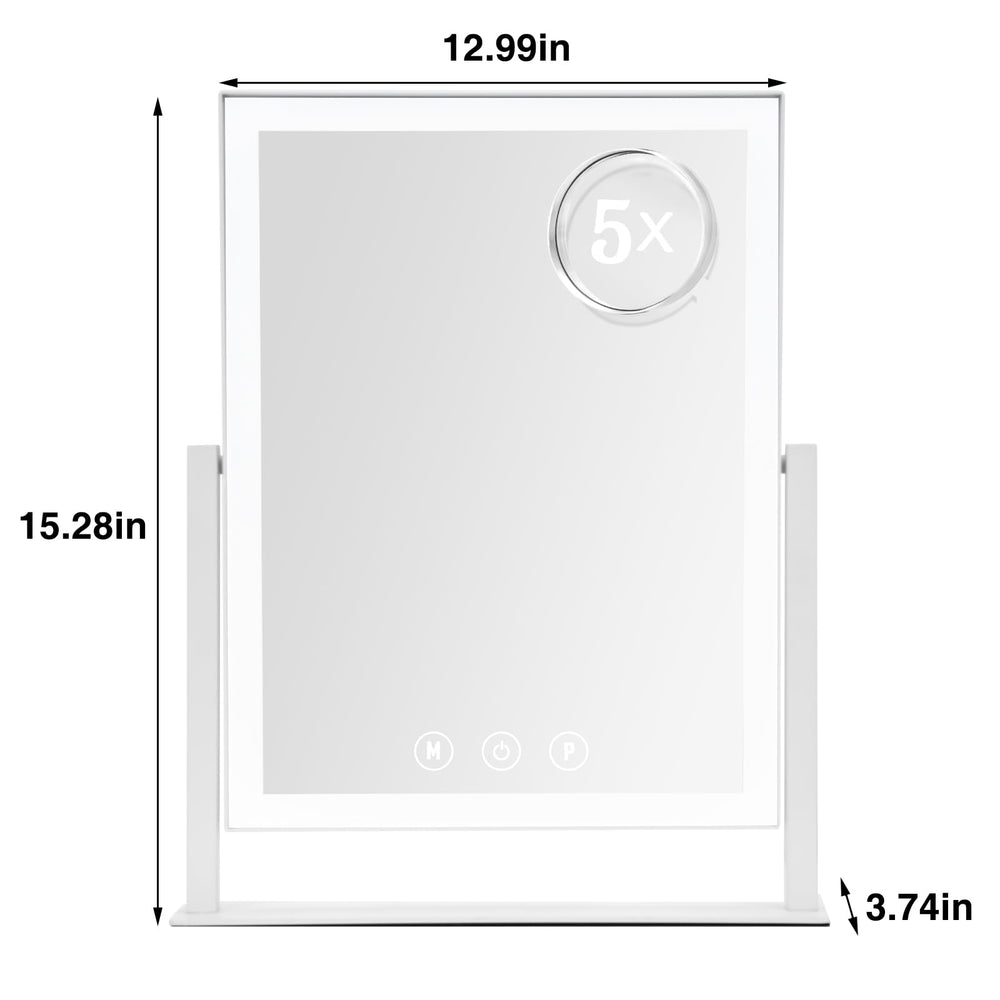 ViKert makeup mirror with 5x magnification for detailed, precise grooming
