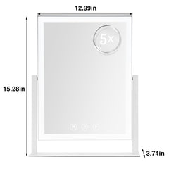 ViKert makeup mirror with 5x magnification for detailed, precise grooming