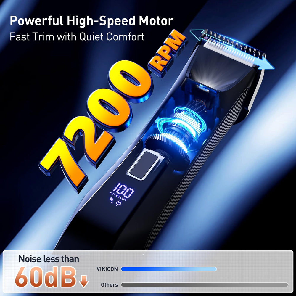 VIKICON LED-lit trimmer demonstrates visibility in low light for precise grooming