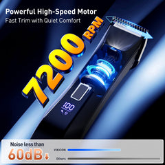 VIKICON LED-lit trimmer demonstrates visibility in low light for precise grooming