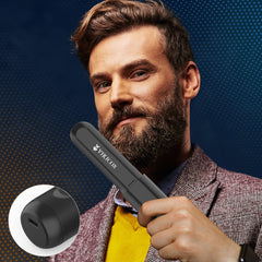 VIKICON beard straightener with 4000mAh battery enables portable styling without cords.