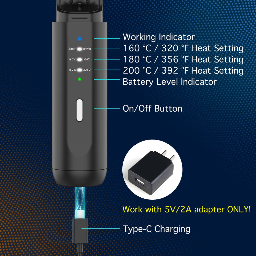 VIKICON beard straightener heat settings 160–200°C for versatile styling.