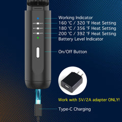 VIKICON beard straightener heat settings 160–200°C for versatile styling.