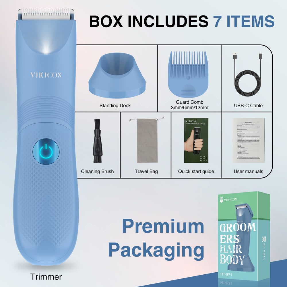 VIKICON bikini-trimmer gift-set packaging suitable for gifting.