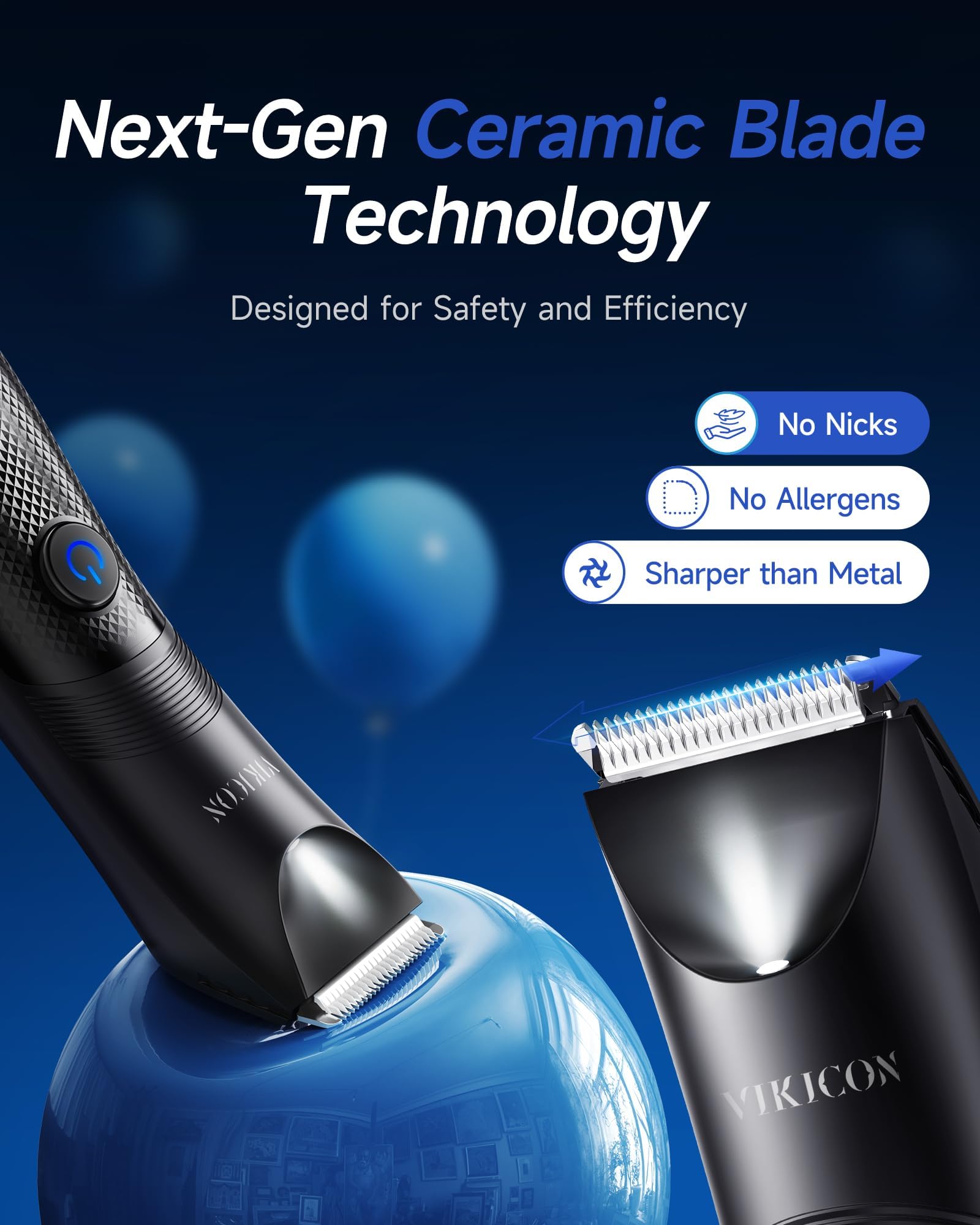 VIKICON Manscape Trimmer adjustable lengths for customizable grooming