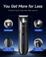 VIKICON Manscape Trimmer ceramic blade delivers smooth, snag-free trimming