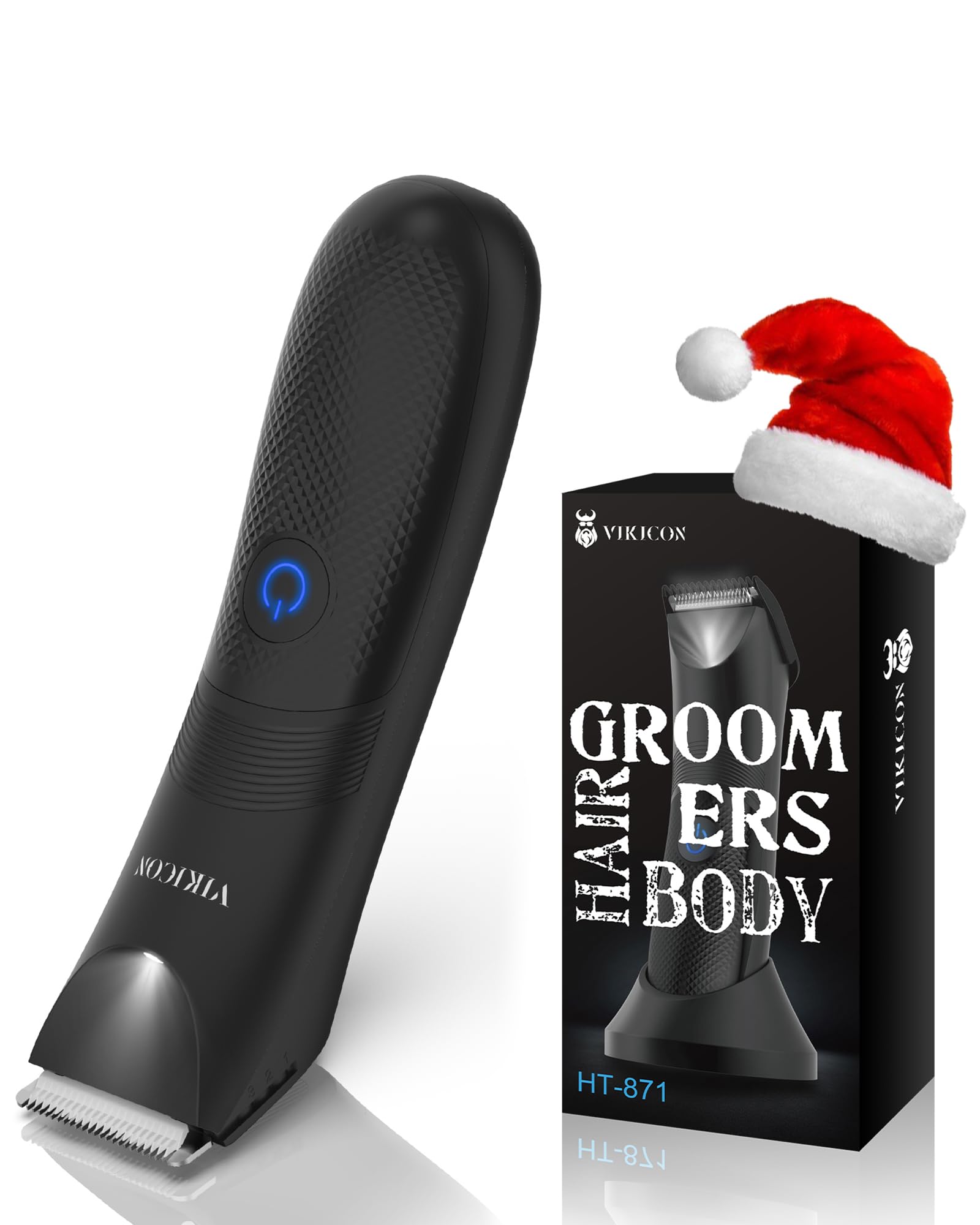 VIKICON Manscape Trimmer LED light enables precise grooming in low light