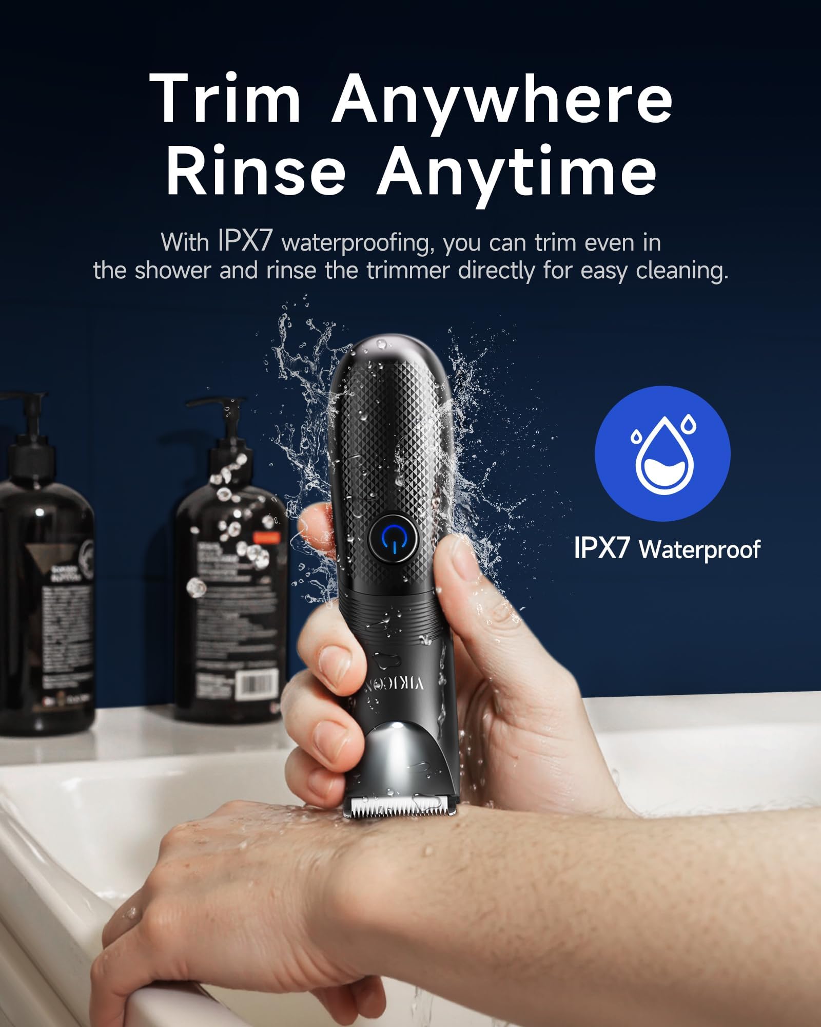 VIKICON Manscape Trimmer USB-C charging with long-lasting battery