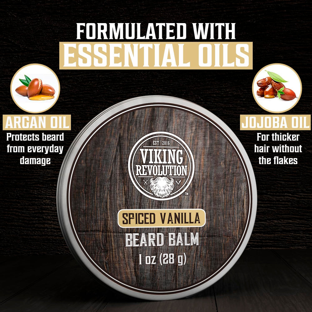 Viking Revolution beard balm majestic oud 1oz: adds structure and woody aroma.
