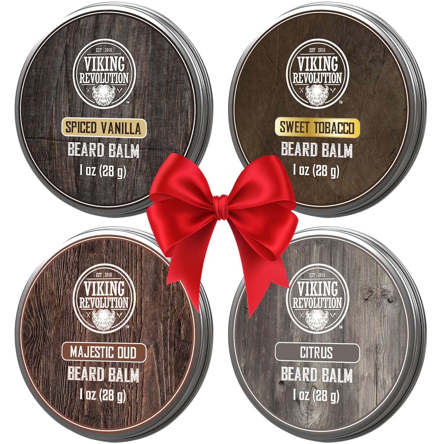 Viking Revolution beard balm spiced vanilla 1oz: smooths and conditions for daily wear.