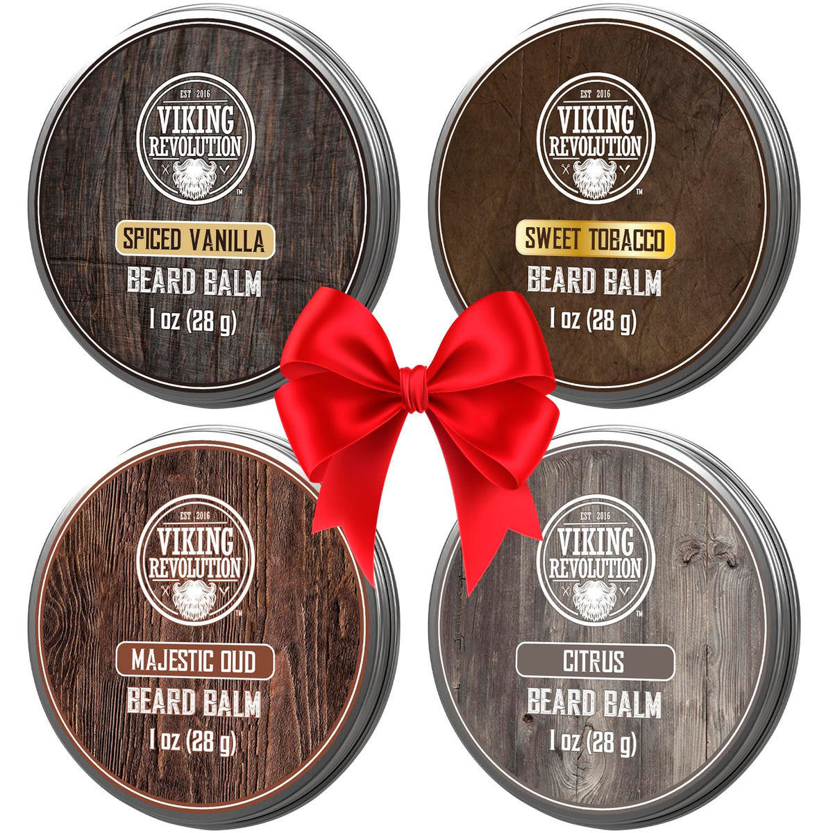 Viking Revolution beard balm spiced vanilla 1oz: smooths and conditions for daily wear.
