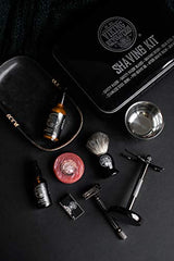 Viking Revolution badger shaving brush creates rich lather for precision.