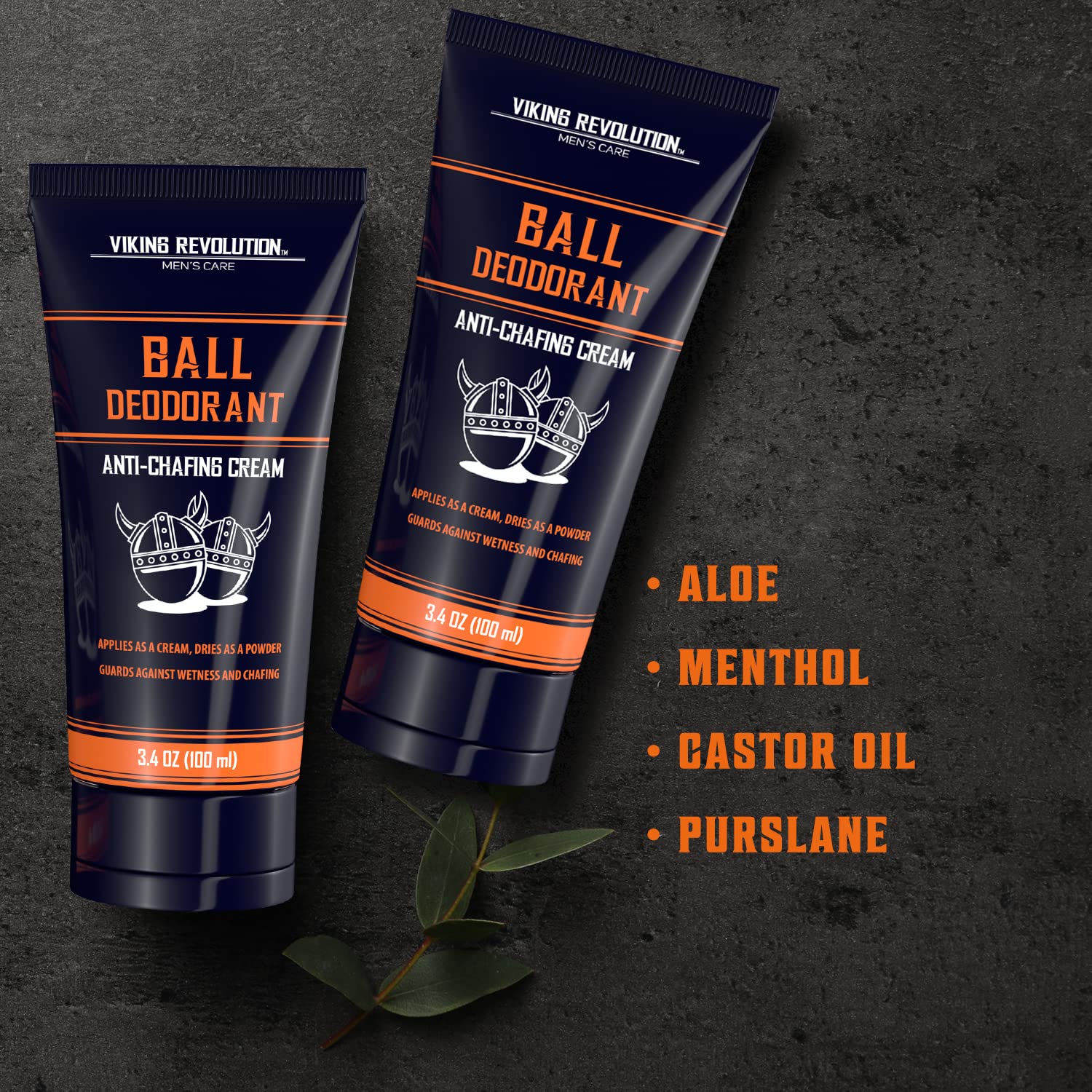 Viking Revolution balls-deodorant-aloe-purslane hypoallergenic formula for sensitive skin.