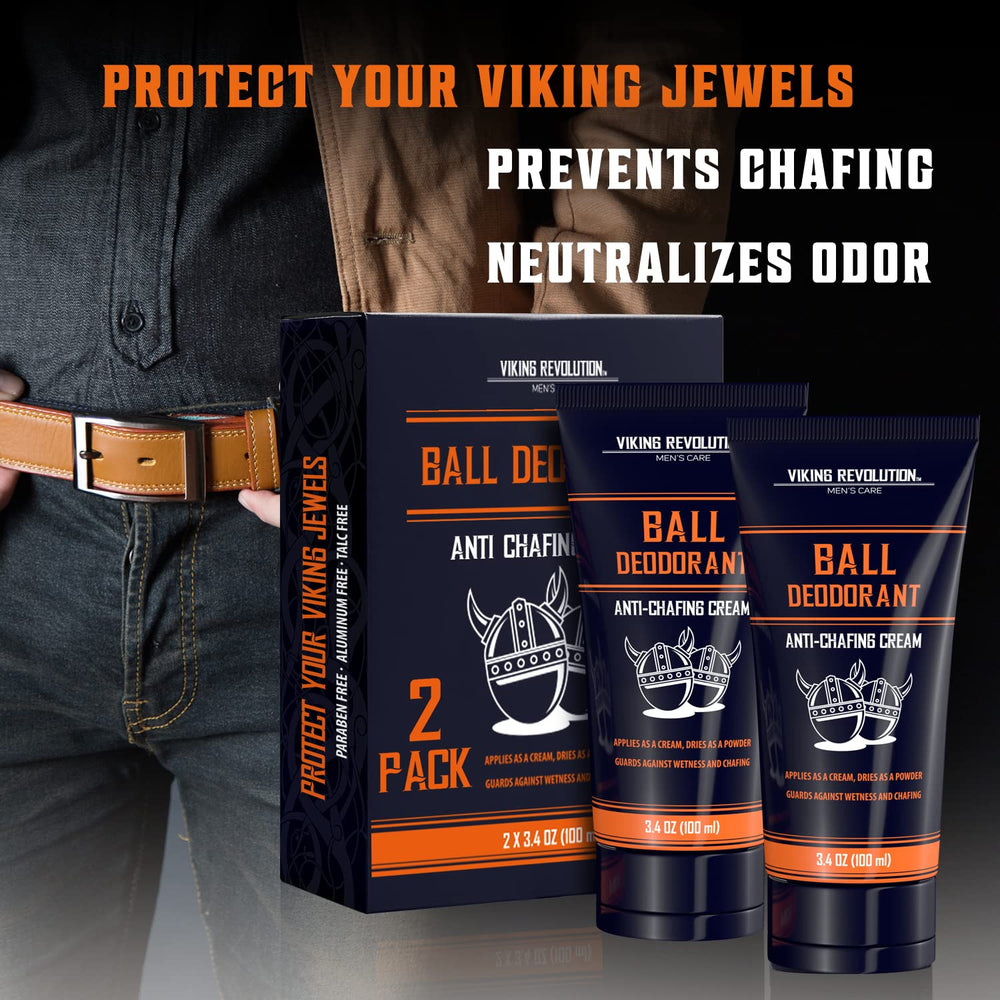Viking Revolution balls deodorant application demonstrates easy fast drying use