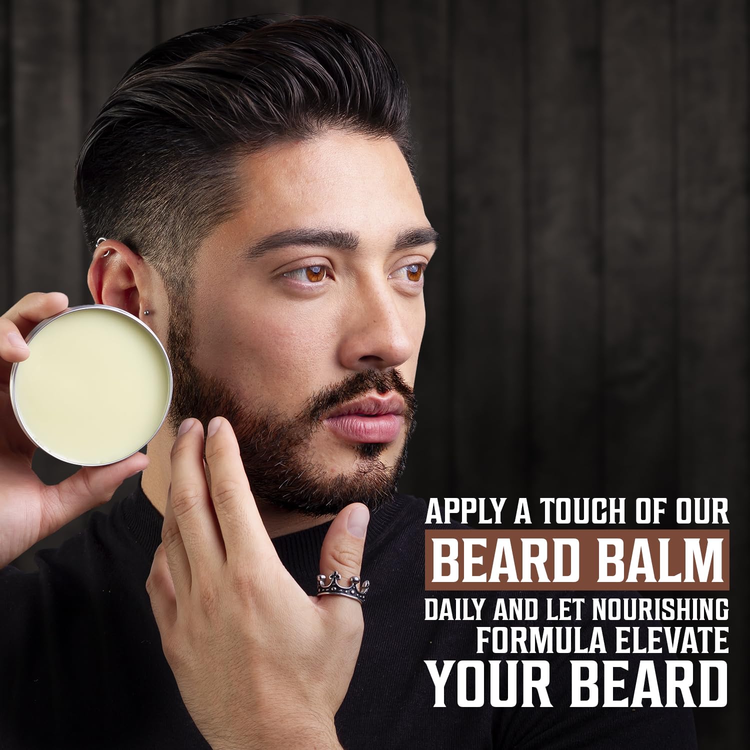 Viking Revolution balm ingredients with argan and jojoba oils.