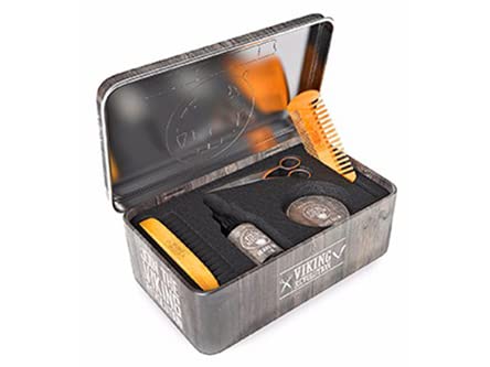 Viking Revolution beard brush close-up highlights boar bristles for detangling