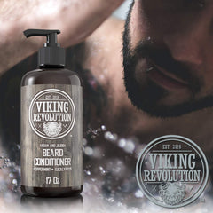 Viking Revolution conditioner ingredients argan and jojoba panel highlights natural oils for nourishment