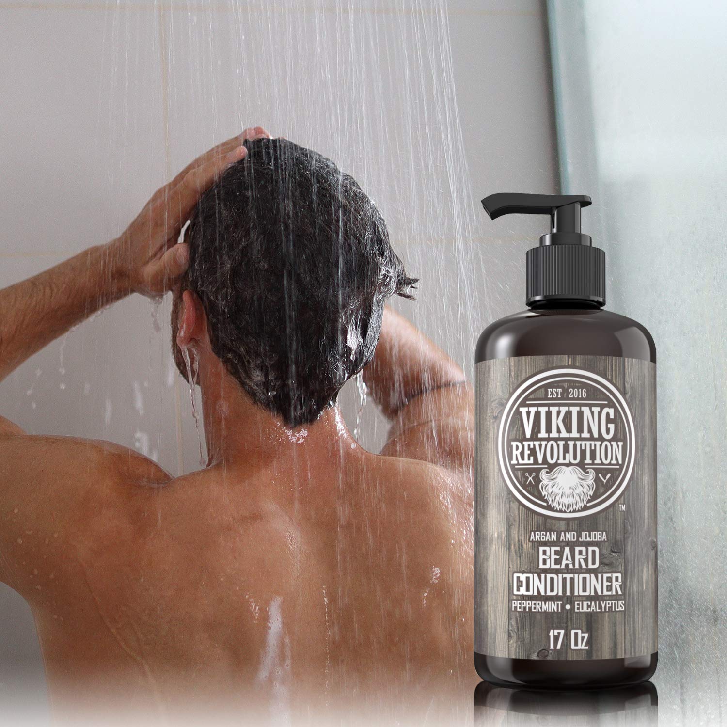 Viking Revolution conditioner texture close-up emphasizes luxurious conditioning feel