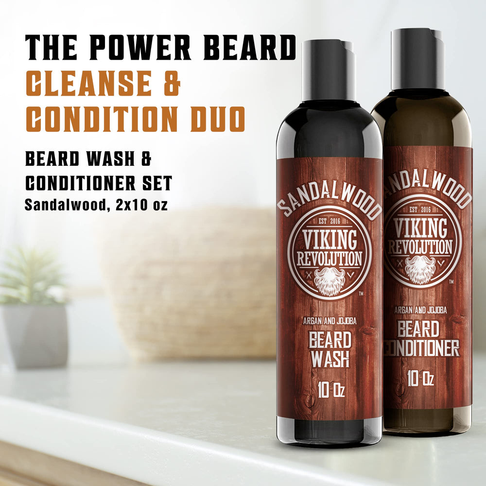 Viking Revolution beard conditioner tube provides detangling and conditioning for softer beard.