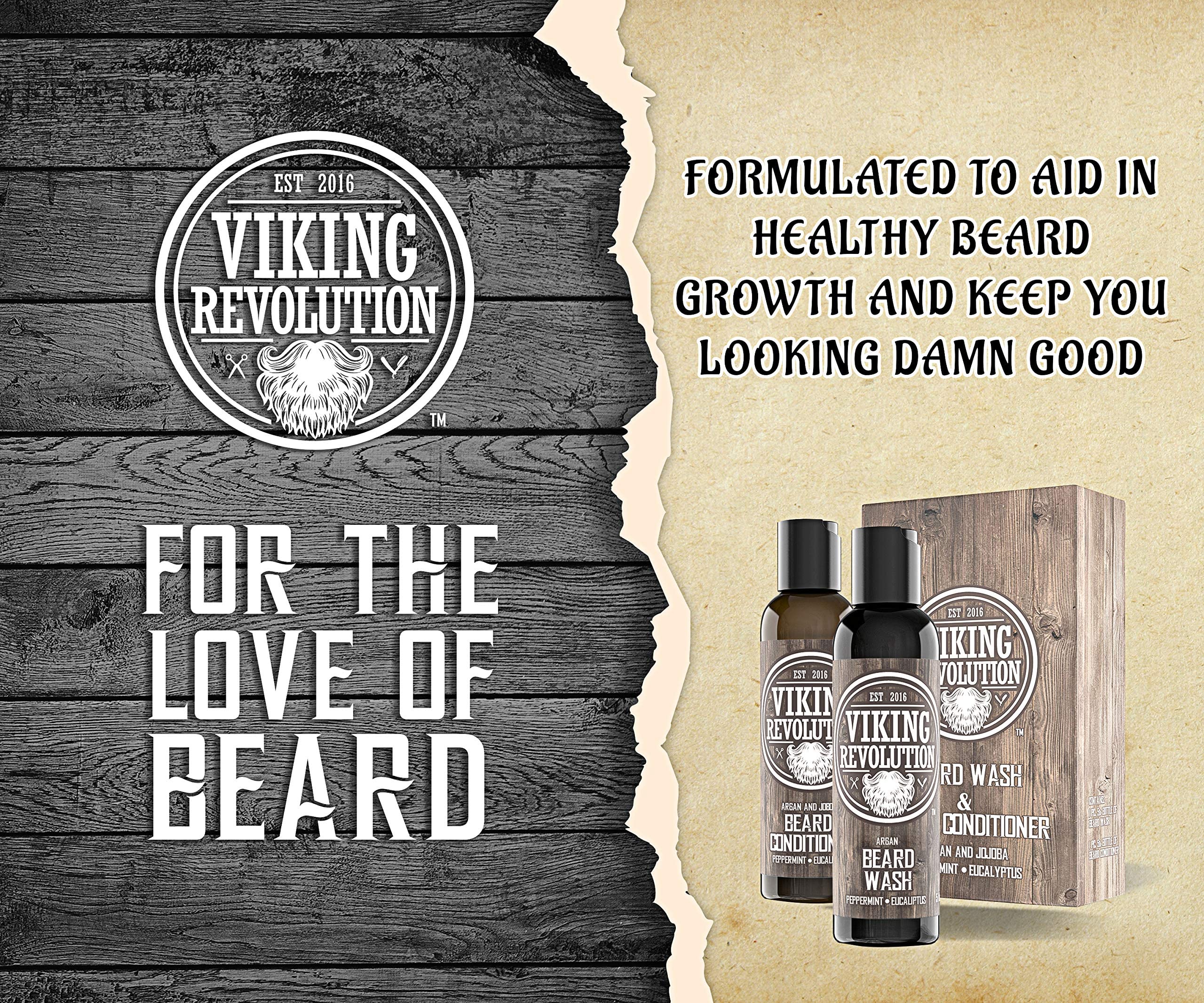 Viking Revolution beard lather foamy application demonstrates cleansing action