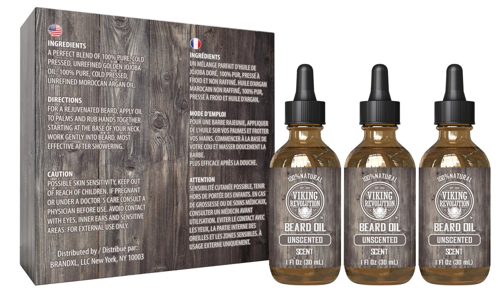Viking Revolution unscented oil delivers a non-greasy feel