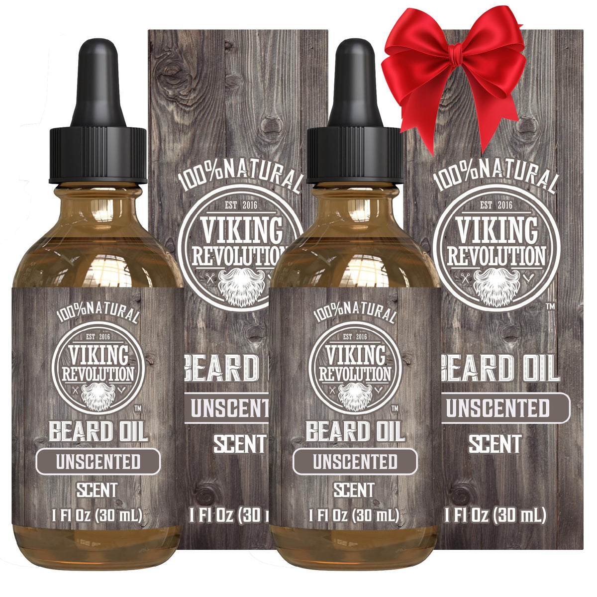 Viking Revolution unscented beard oil bottle for soft, manageable beard.