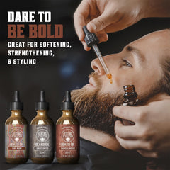 Viking Revolution beard oil unscented bottle reduces itch and adds lightweight moisture.