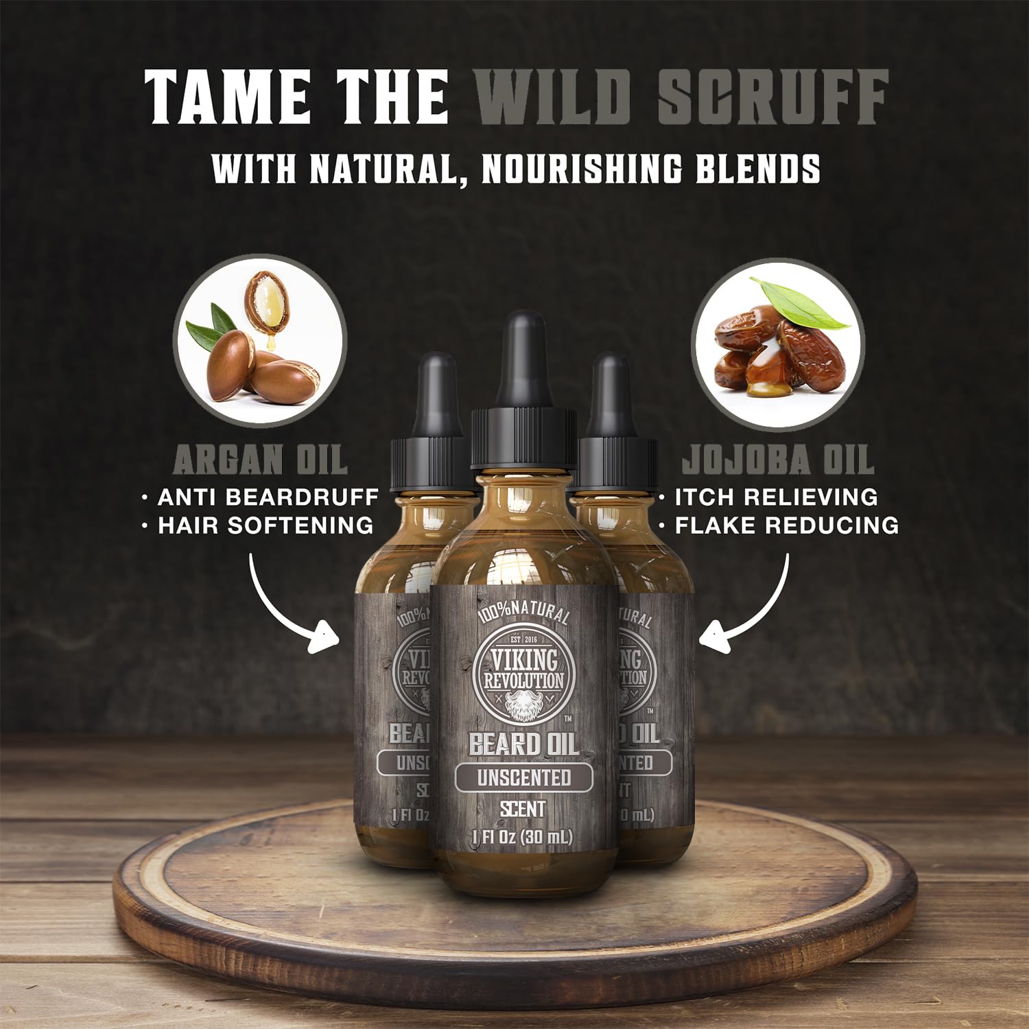 Viking Revolution beard-softening application helps tame unruly hairs