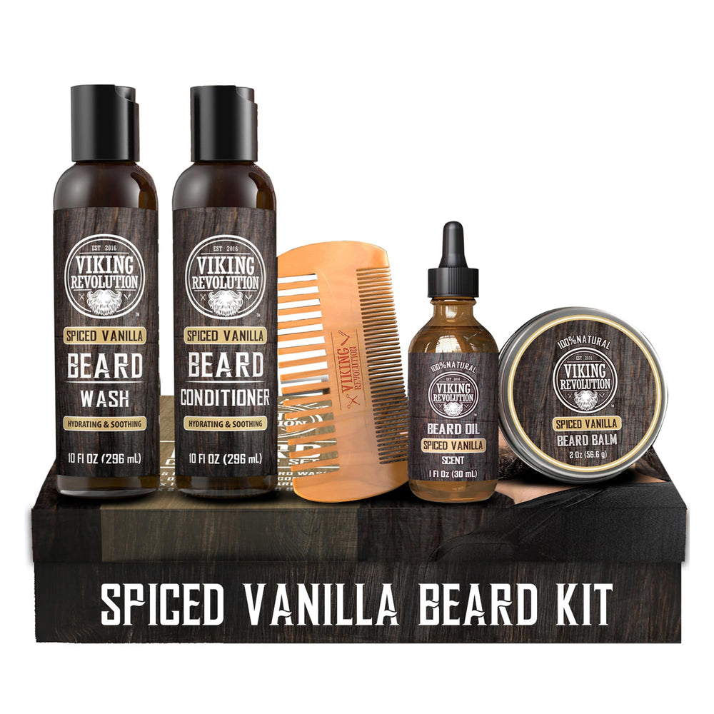 Viking Revolution beard wash bottle—clarifying formula for clean, refreshed beard mornings
