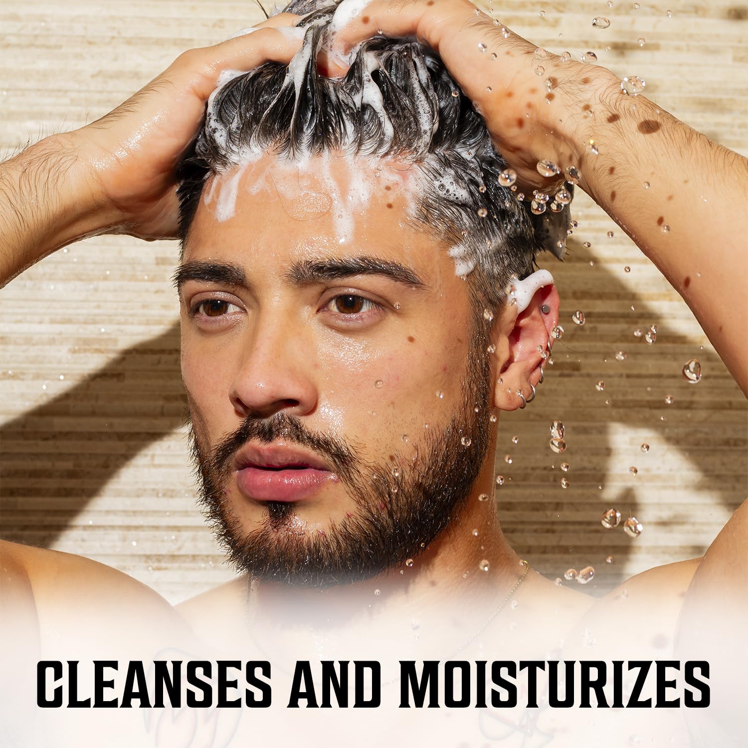 Viking Revolution Biotin and jojoba oil closeup shows nourishing scalp care.