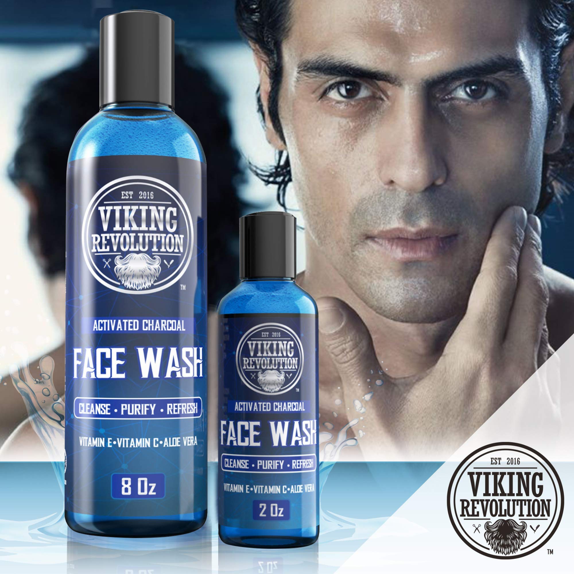 Viking Revolution charcoal face wash duo-pack packaging and value
