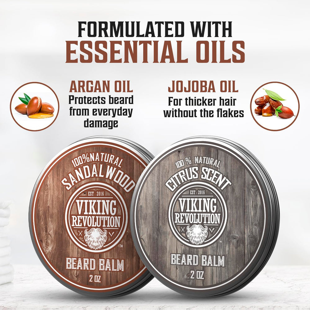 Viking Revolution beard balm ingredients highlight argan and jojoba oils