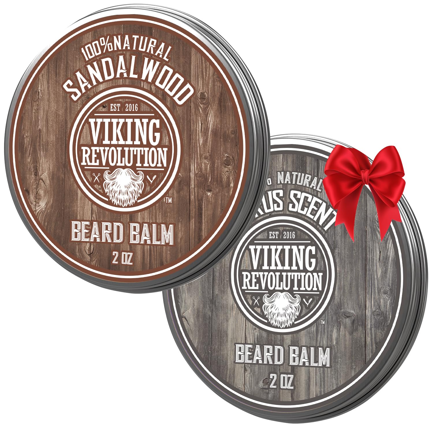 Viking Revolution beard balm tin delivering lasting softness and scent