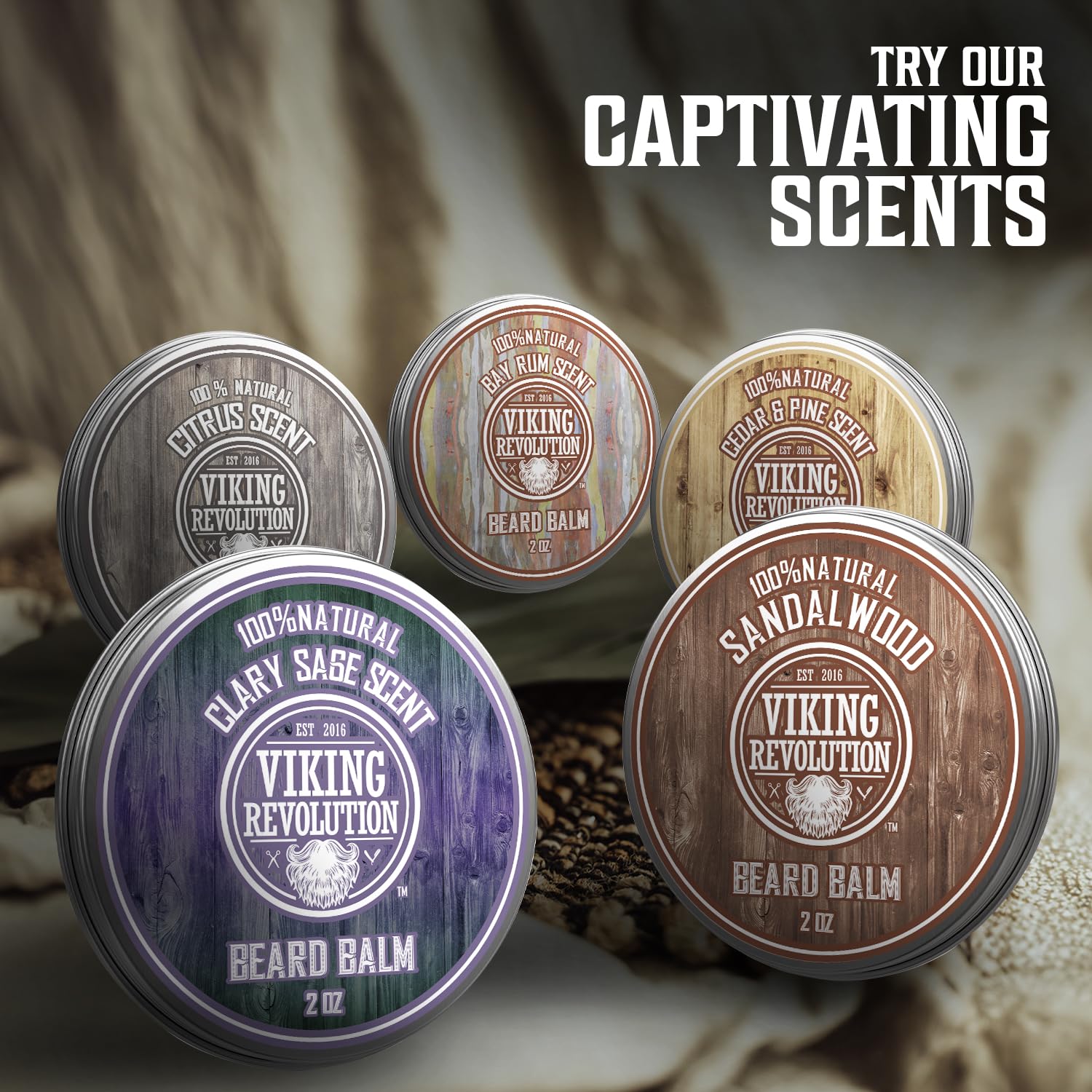 Viking Revolution travel-size tin keeps beard scent on the go