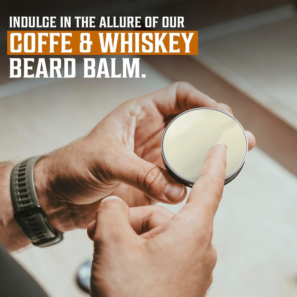 Viking Revolution Coffee Whiskey scent packaging adds warm aroma during grooming sessions.