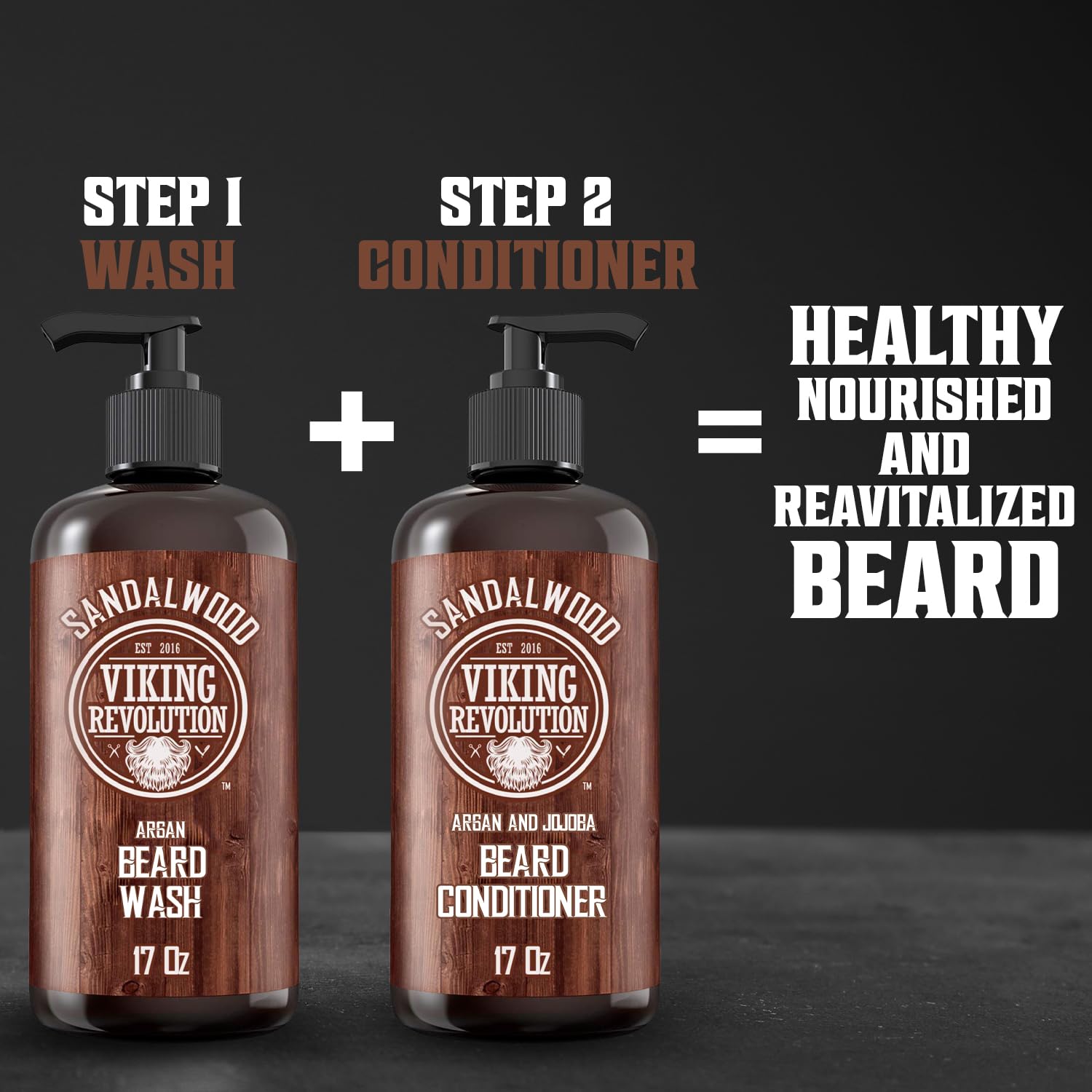 Viking Revolution beard wash helps reduce itch and dandruff for comfortable wear.