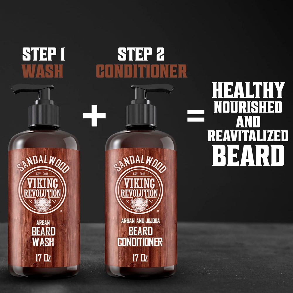 Viking Revolution beard wash helps reduce itch and dandruff for comfortable wear.